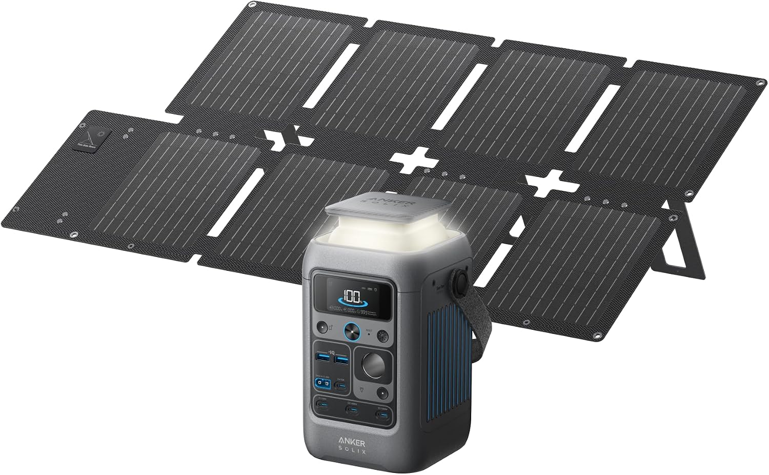 Detalle de Anker SOLIX C300 DC A1726 Portable Power Station with 60W Solar Panel