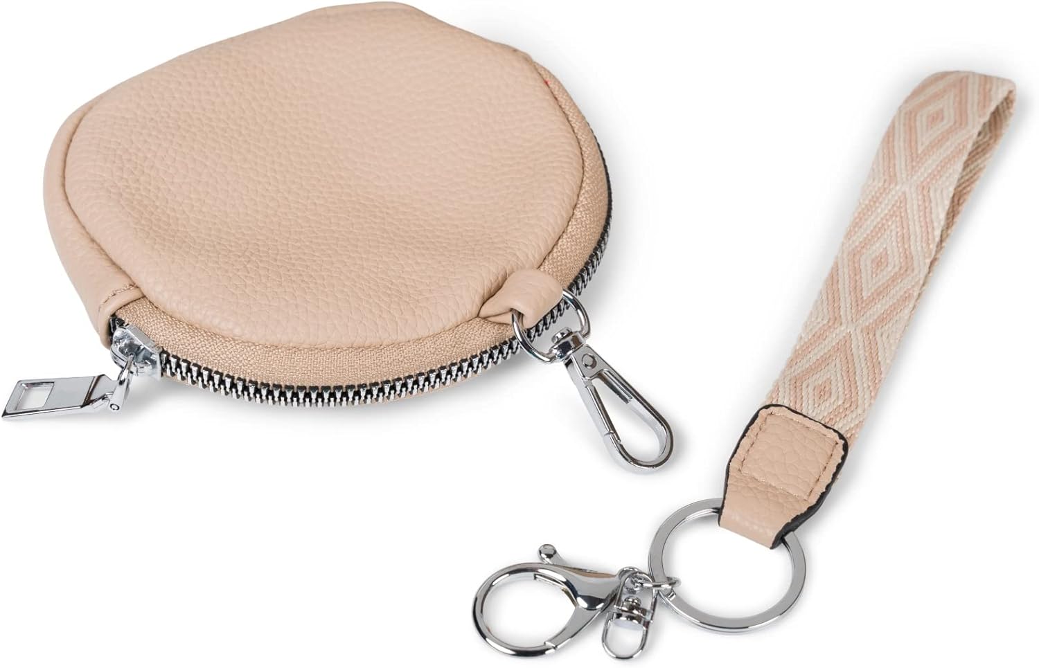 Detalle 2 de styleBREAKER Borsa a tracolla da donna a mezzaluna – set da 3 pezzi, tracolla con motivo e portachiavi
