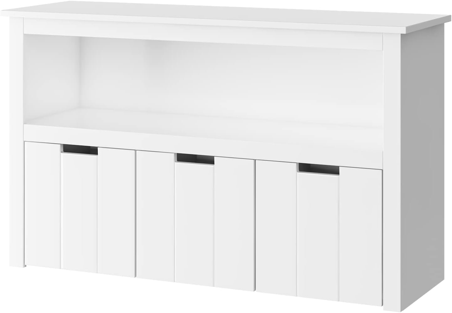 Detalle de FOREHILL M287288 Toy Storage Unit, 3 Wheeled Drawers, White, 102 cm