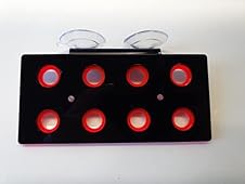 Reef Geeks Premium 8-Hole Acrylic Frag Rack – Dual Colour Coral Frag Holder with 38mm Suction Cups