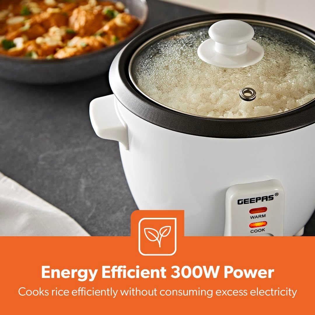 Detalle de Geepas 0.6L Electric Rice Cooker, 300W