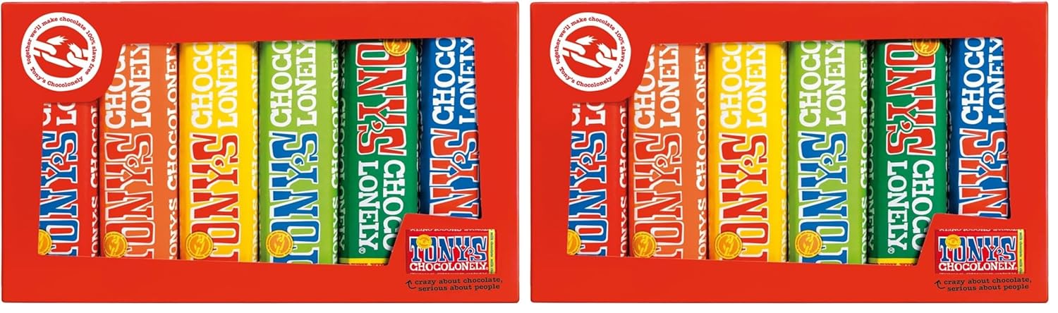 Detalle de TONY'S CHOCOLONELY Rainbow Tasting Pack 8er Set – Geschenkverpackung, 385 g