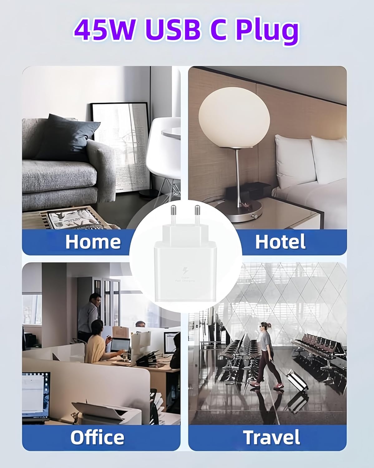 Thumbnail 5 de Caricatore USB-C da Auto 45W con Cavo 3m per Samsung Galaxy – PD 3.0, Sicuro e Leggero