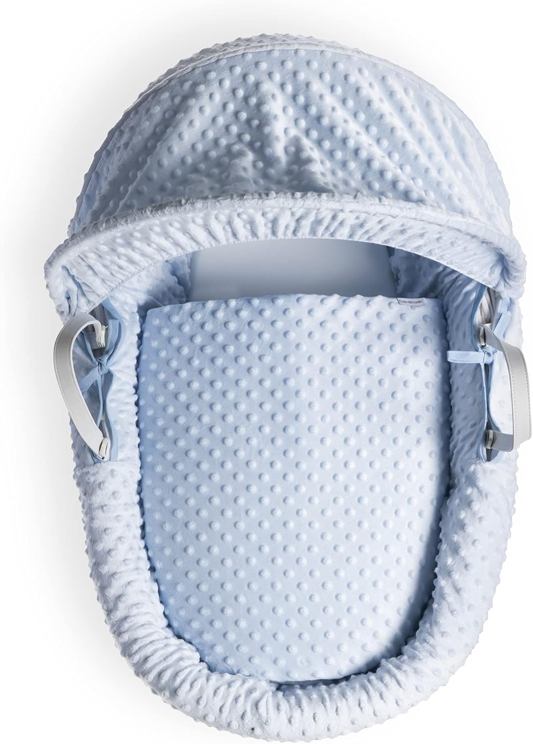 Detalle de Clair de Lune Dimple Moses Basket Bedding Set (Blue) – Complete Bedding for Moses Baskets