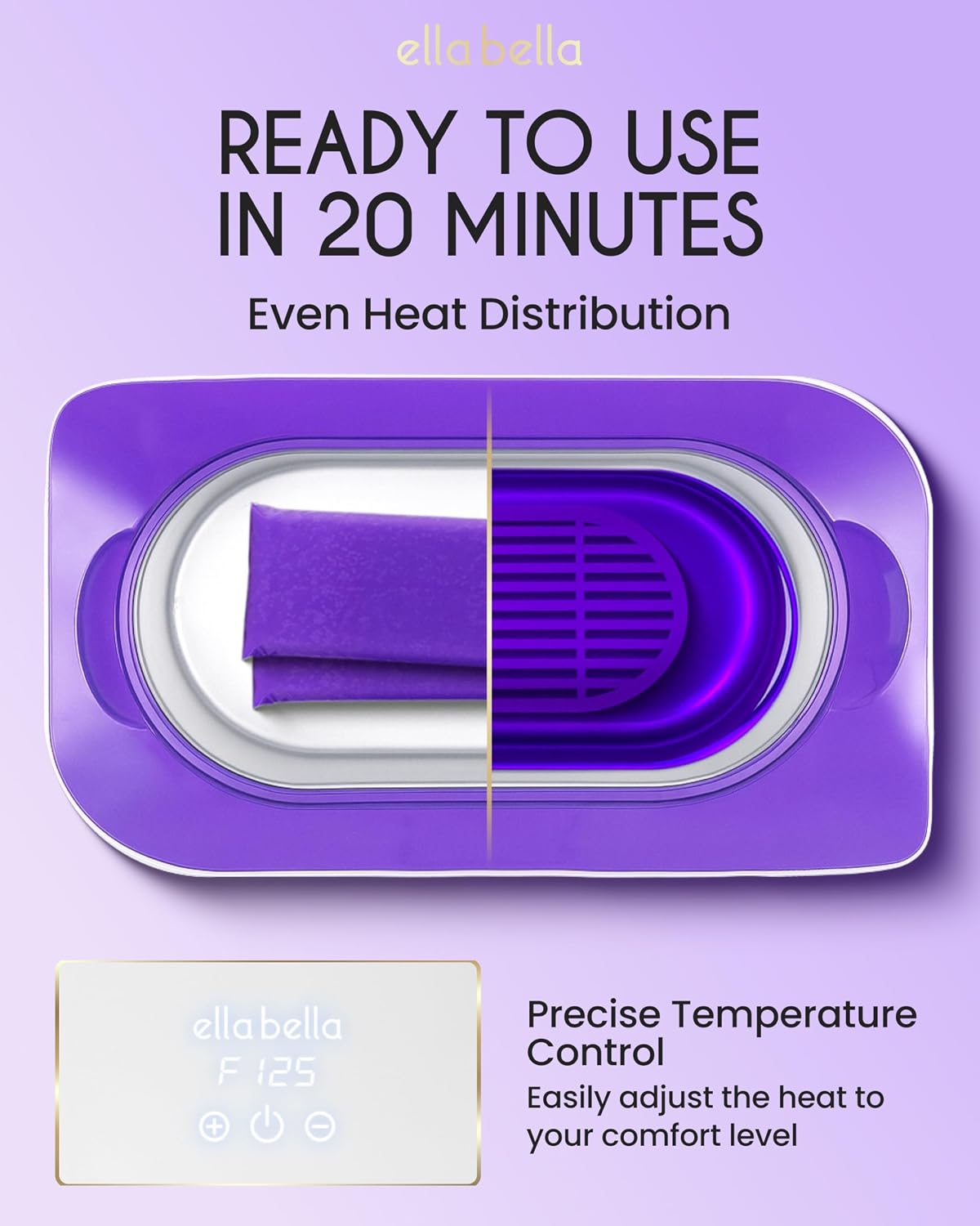 Detalle de ELLA BELLA EB-PWM Paraffin Wax Machine for Hands and Feet, At-Home Kit