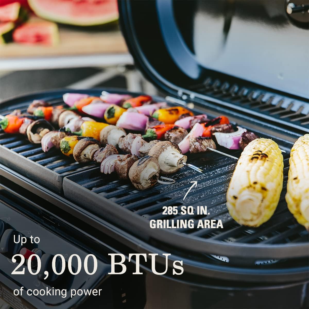 Detalle 2 de Coleman RoadTrip 285 Portable Stand-Up Propane Grill with 3 Adjustable Burners & Instastart Ignition