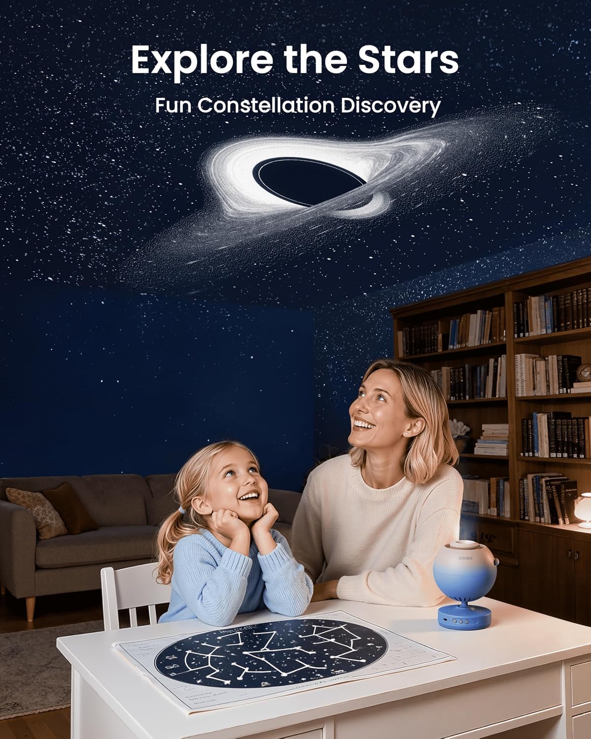 Detalle 2 de POCOCO Galaxy Projector 2 Discs star light