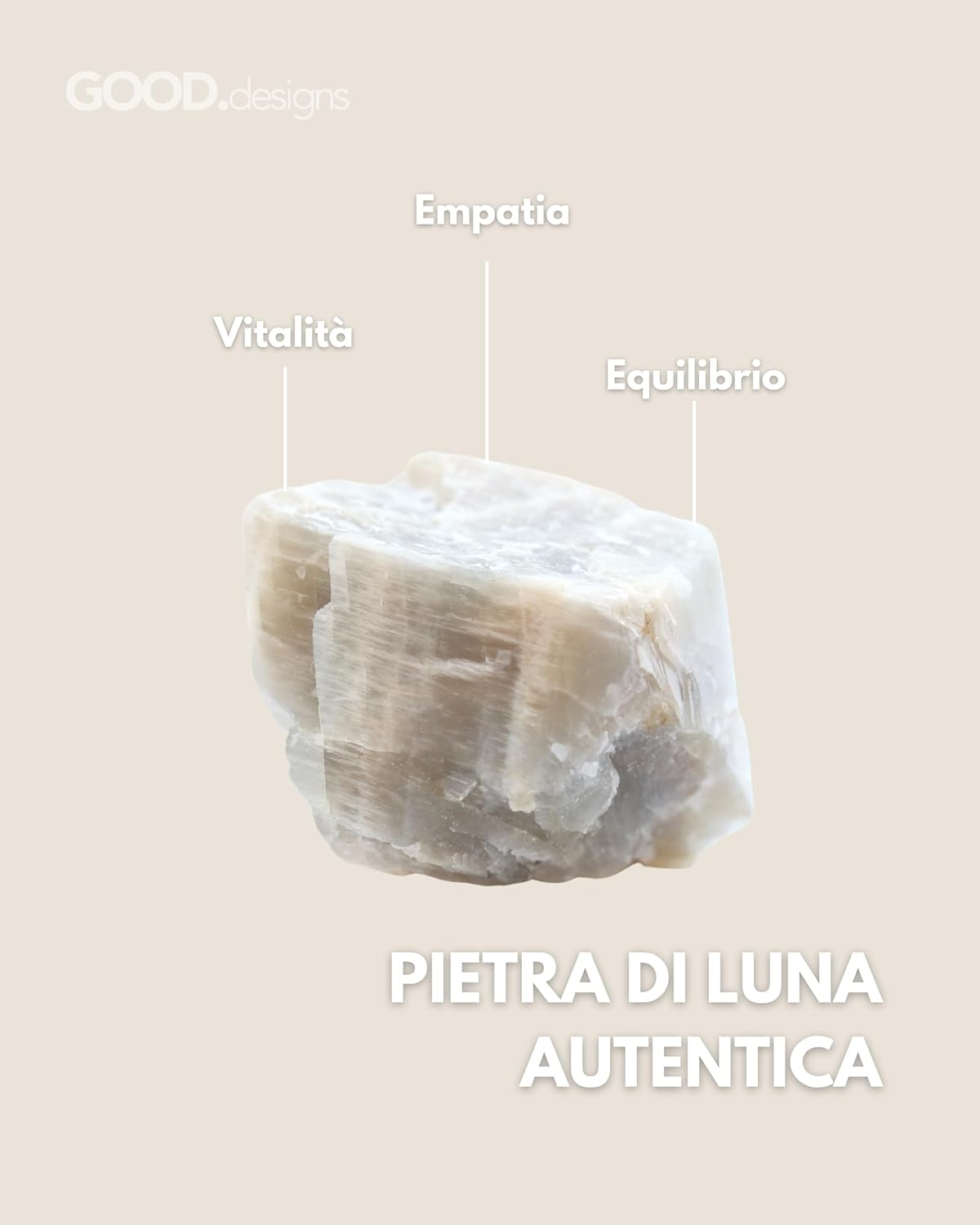 Detalle 2 de GD GOOD.designs Anello anti-stress con perle di pietra naturale e rotazione elastica