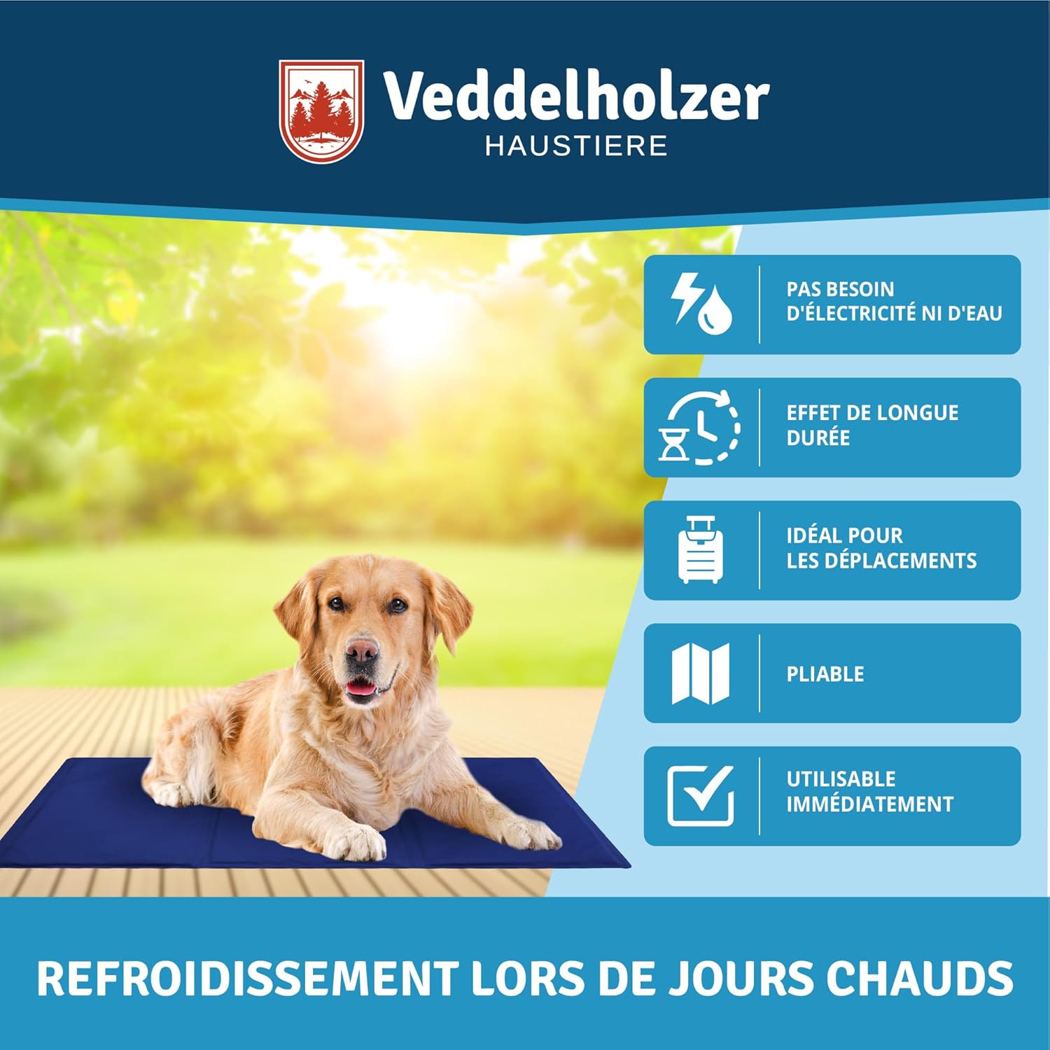 Thumbnail 5 de Veddelholzer Tapis rafraîchissant auto-refroidissant Extra épais pour chien (L)