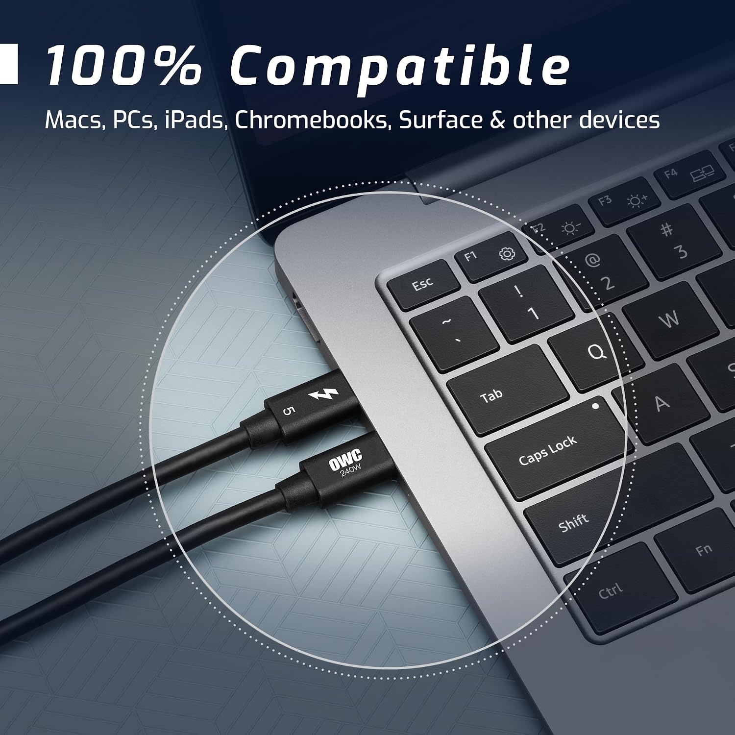 Detalle de OWC Cable Thunderbolt 5/USB-C 0,3 m
