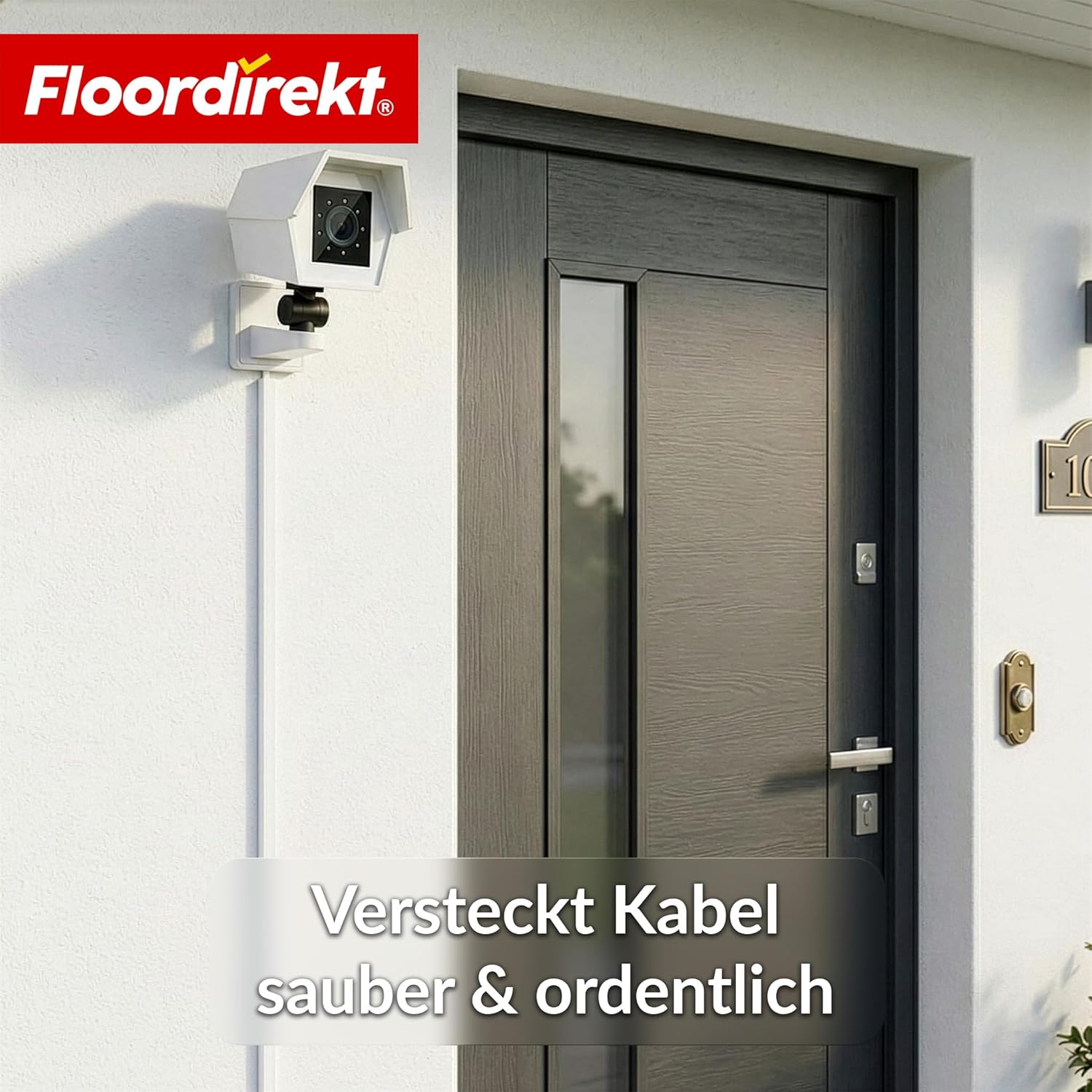 Thumbnail 2 de Floordirekt Kabelkanal Weiß selbstklebend – 1 m, 10 Stück (12×12 mm) – Kabelabdeckung für TV, Wand & Schreibtisch