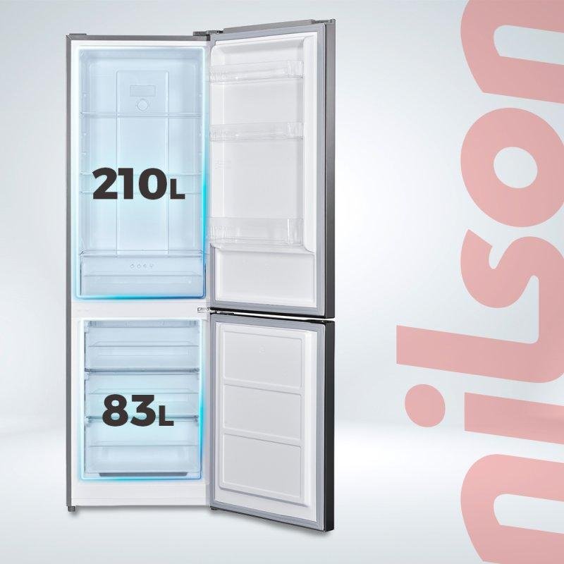 Detalle 2 de Frigorífico Combi Nilson NC185600ENFX No Frost 185 cm – 293 L, Inox