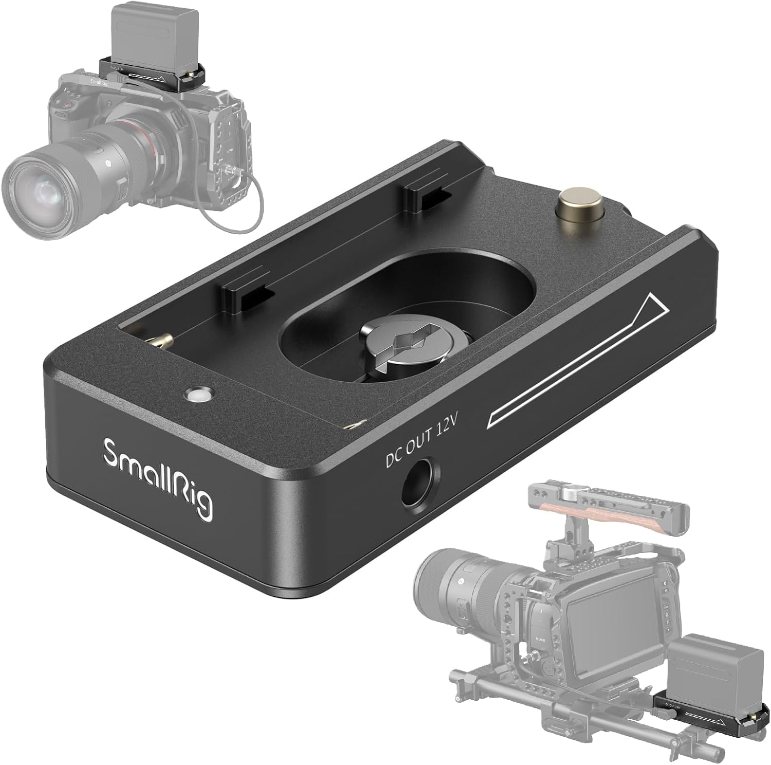 Detalle de SMALLRIG 3018 Plaque d'adaptation NP-F 12 V 🎥