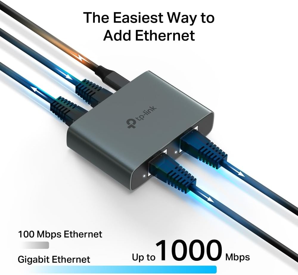 Thumbnail 3 de TP-Link EH310 LAN Splitter 1 auf 3 (Gigabit) – Aluminiumgehäuse, Plug & Play
