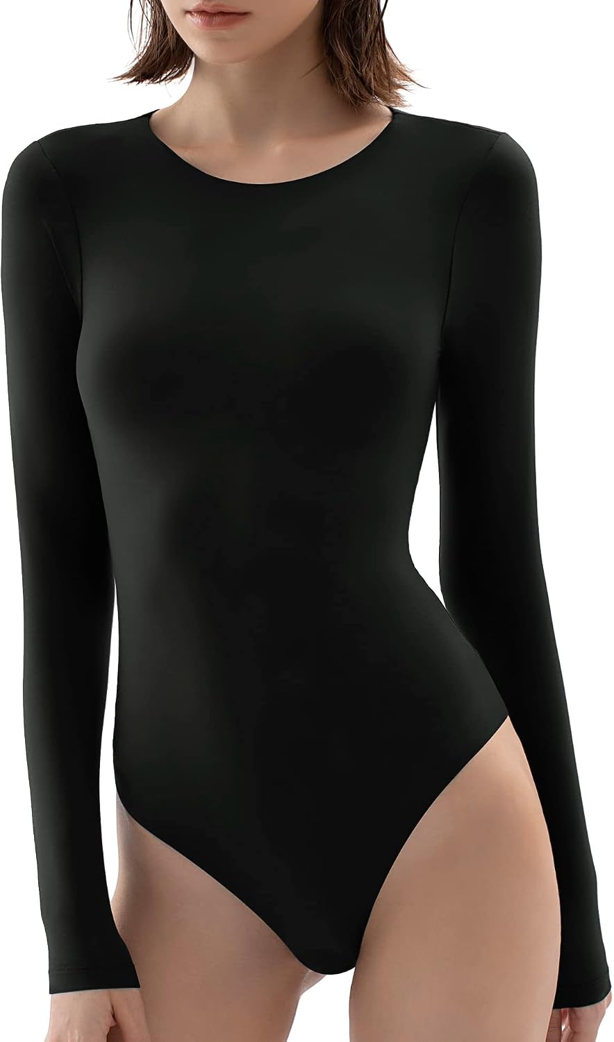 Detalle de PUMIEY Women's Crew Neck Bodysuit XS–3XL