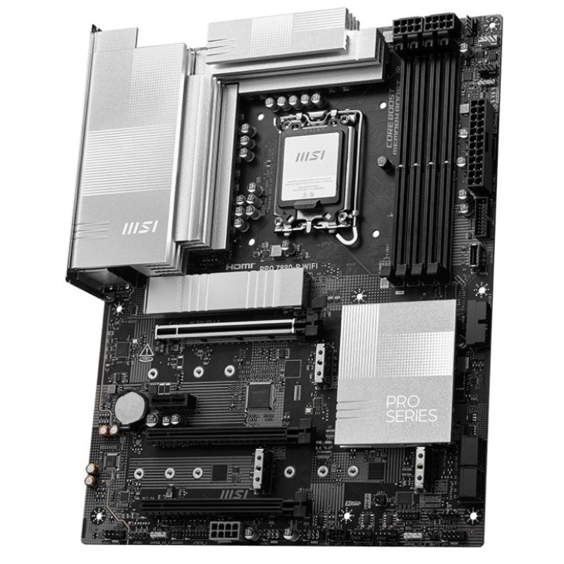Detalle de MSI PRO Z890-P WIFI: placa base ATX con Wi‑Fi 7 y PCIe 5.0 para Intel Core Ultra