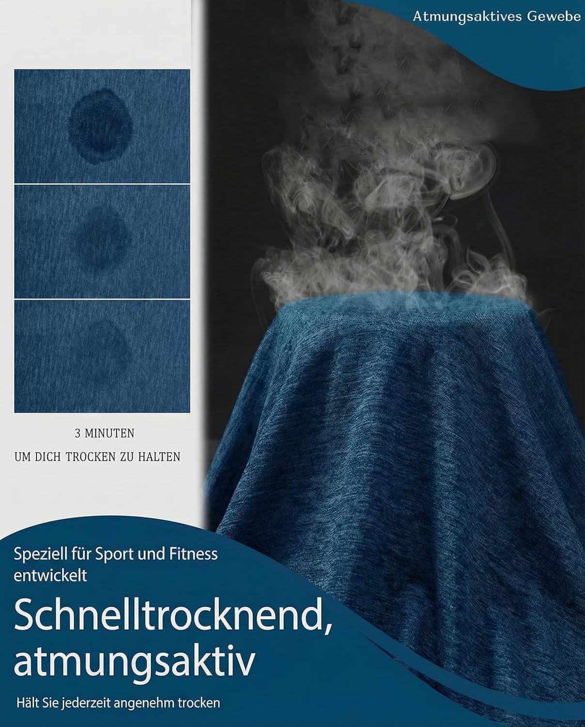 Thumbnail 3 de MAGCOMSEN Herren Sportshirt atmungsaktiv Funktionsshirt aus Voll-Polyester (Kurzarm)