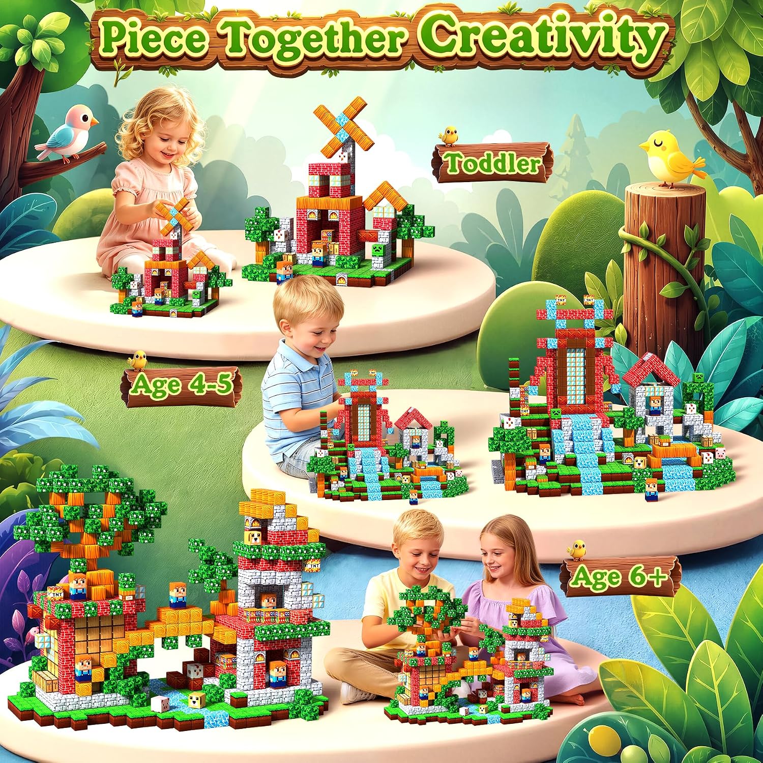 Detalle 2 de COOLJOYA 108-piece magnetic blocks set