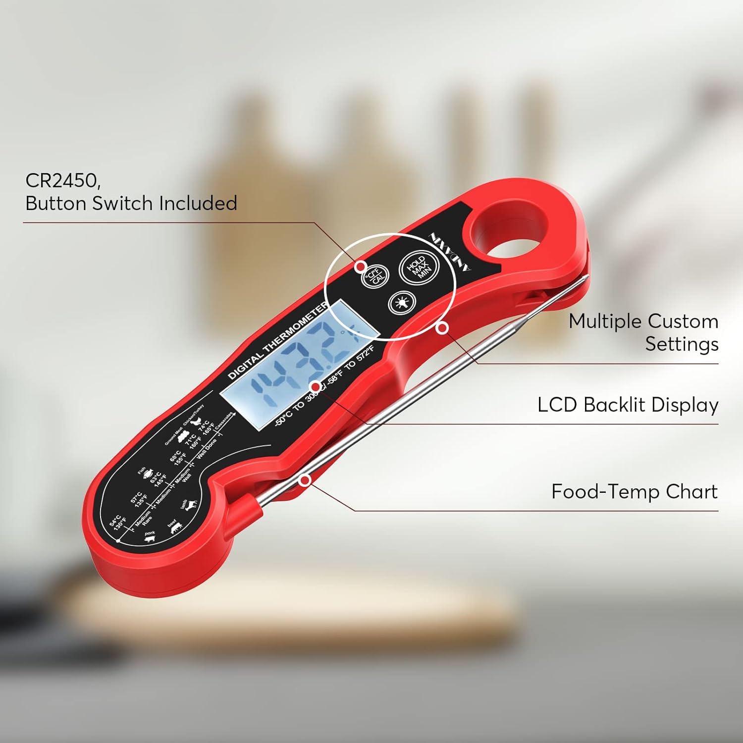 Thumbnail 2 de ANDAXIN Meat Thermometer 1°F 🍖