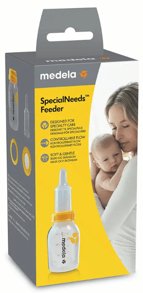 Detalle de Medela Biberón SpecialNeeds Labio Leporino: manejo del flujo para bebés con dificultades de succión