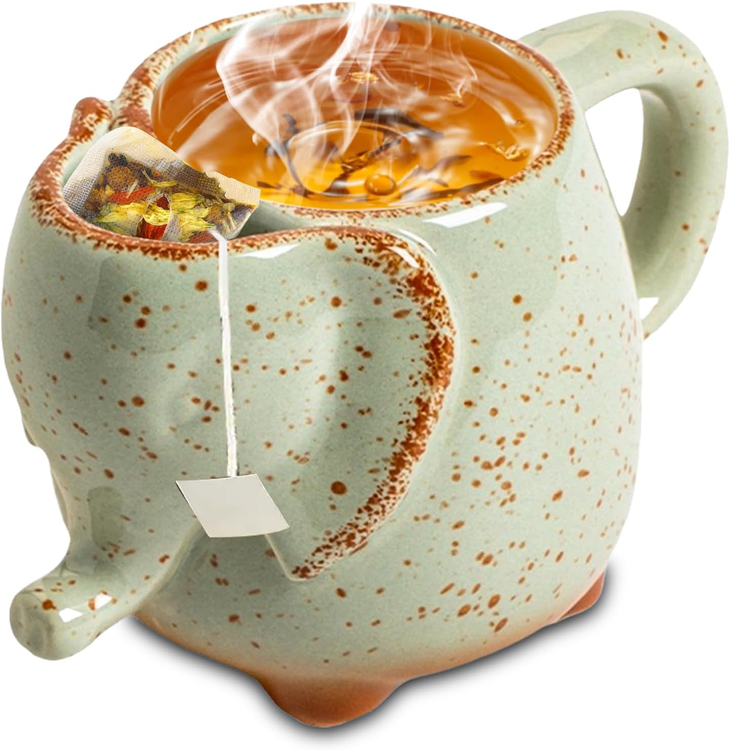 Detalle de ZONSUSE Schwarze Katzen Tasse – 3D-Katzenbecher, 380 ml, gelb