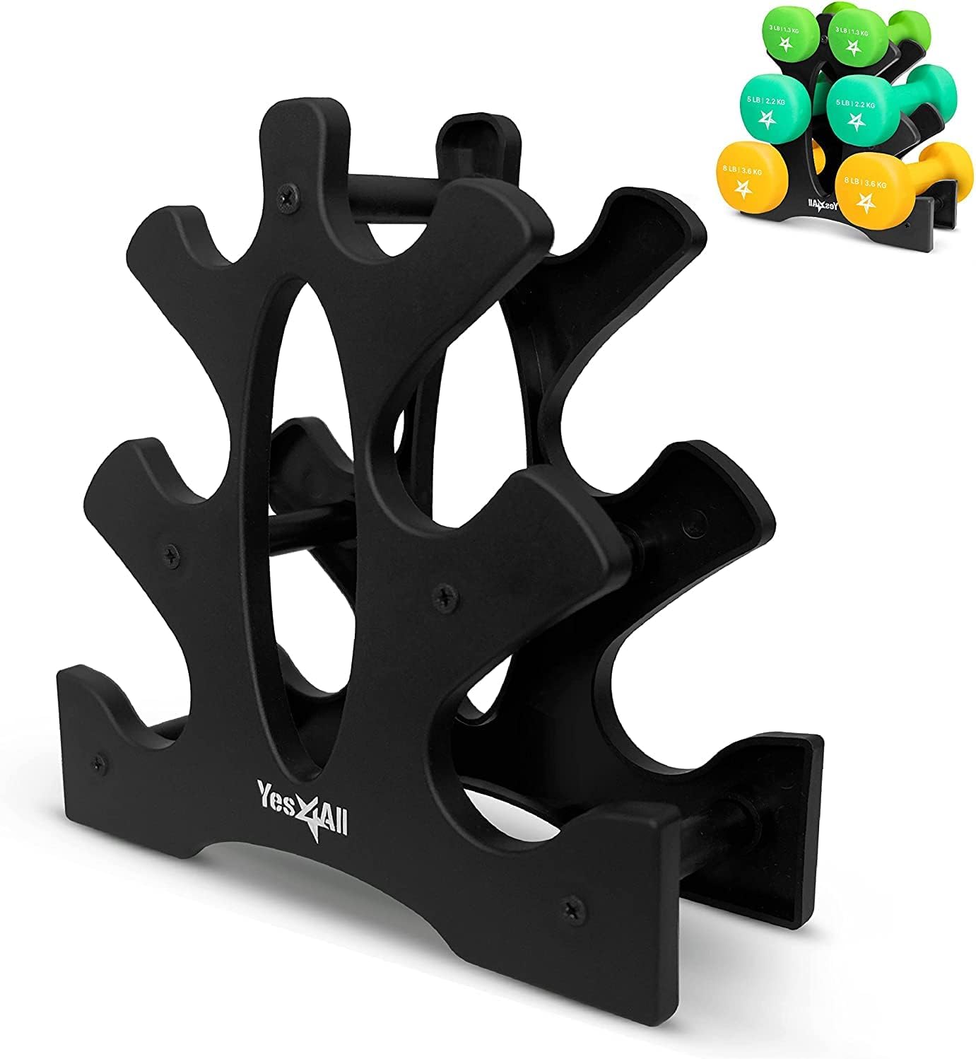 Thumbnail 6 de Yes4All Dumbbell Stand, 160 lb Capacity