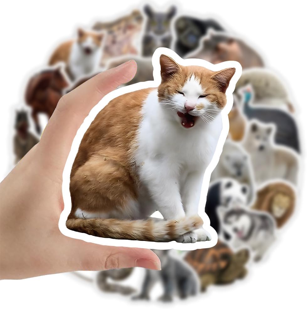 Detalle 1 de Animal Vinyl Stickers, 50-Piece Pack