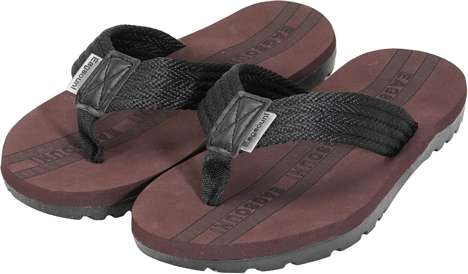 Detalle de Damen/Herren Zehentrenner Sommer Flip Flops – sportlicher, schlichter Hausschuhe-Sandale