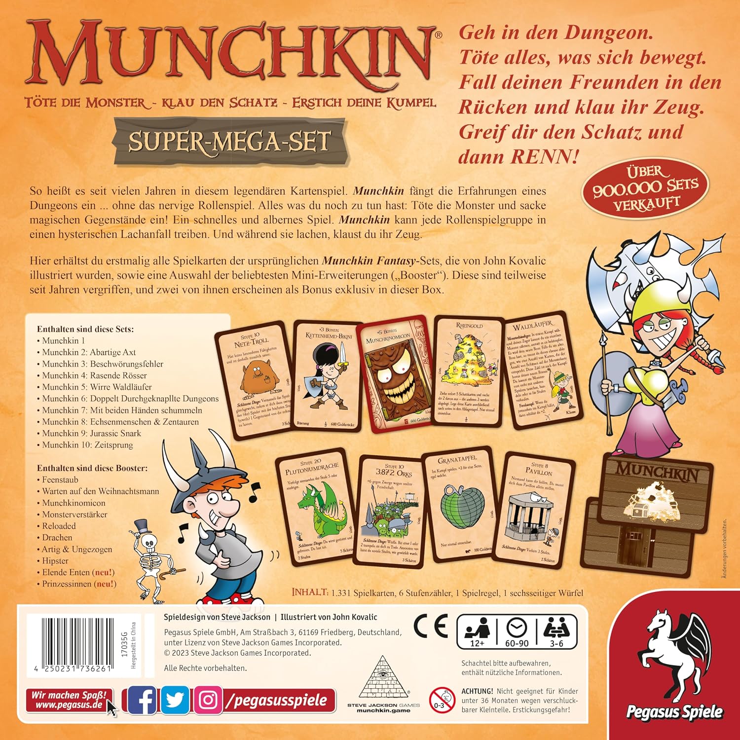 Detalle de Munchkin Fantasy Super-Mega-Set đČ