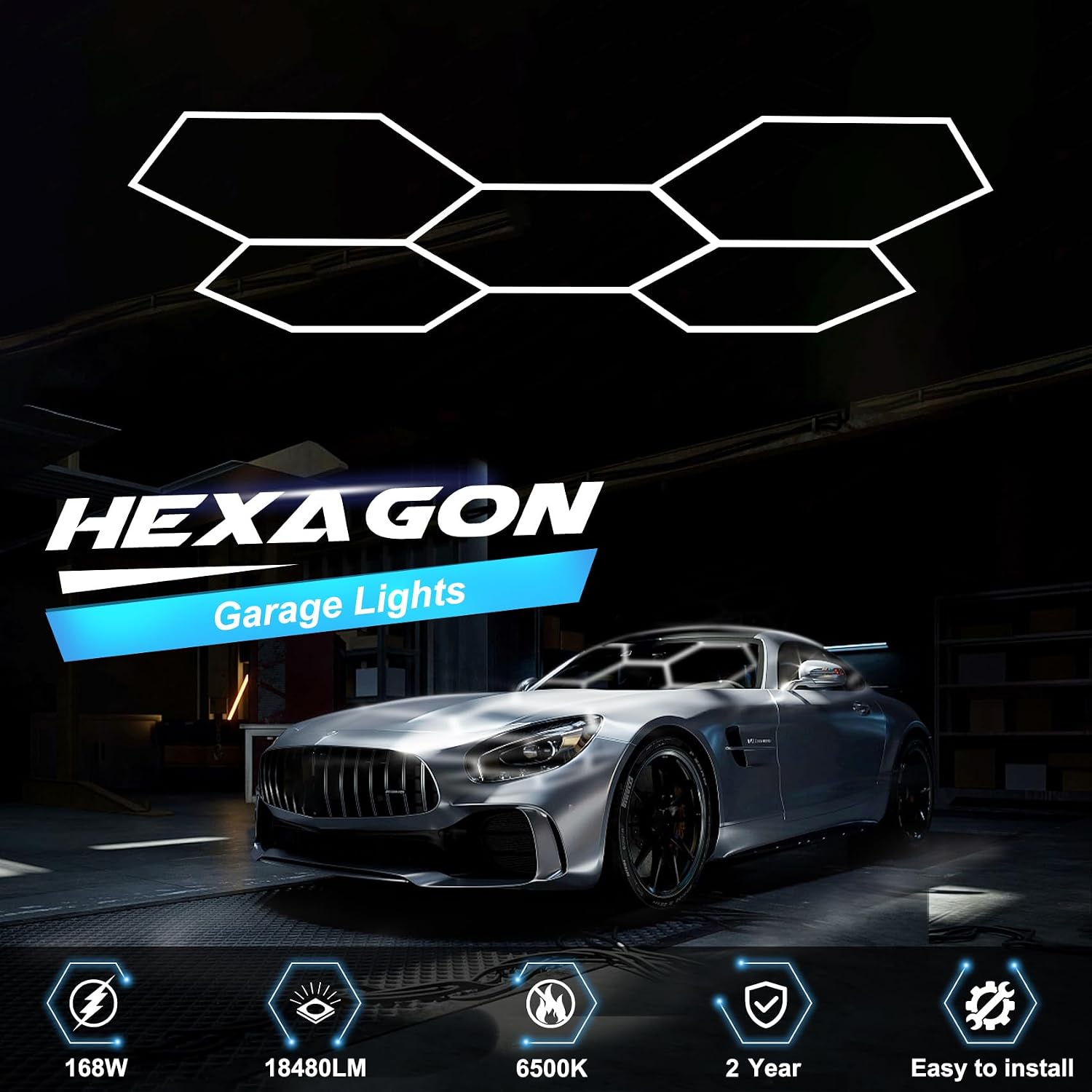 Thumbnail 4 de FERUERW Hexagon 168W Garage Light