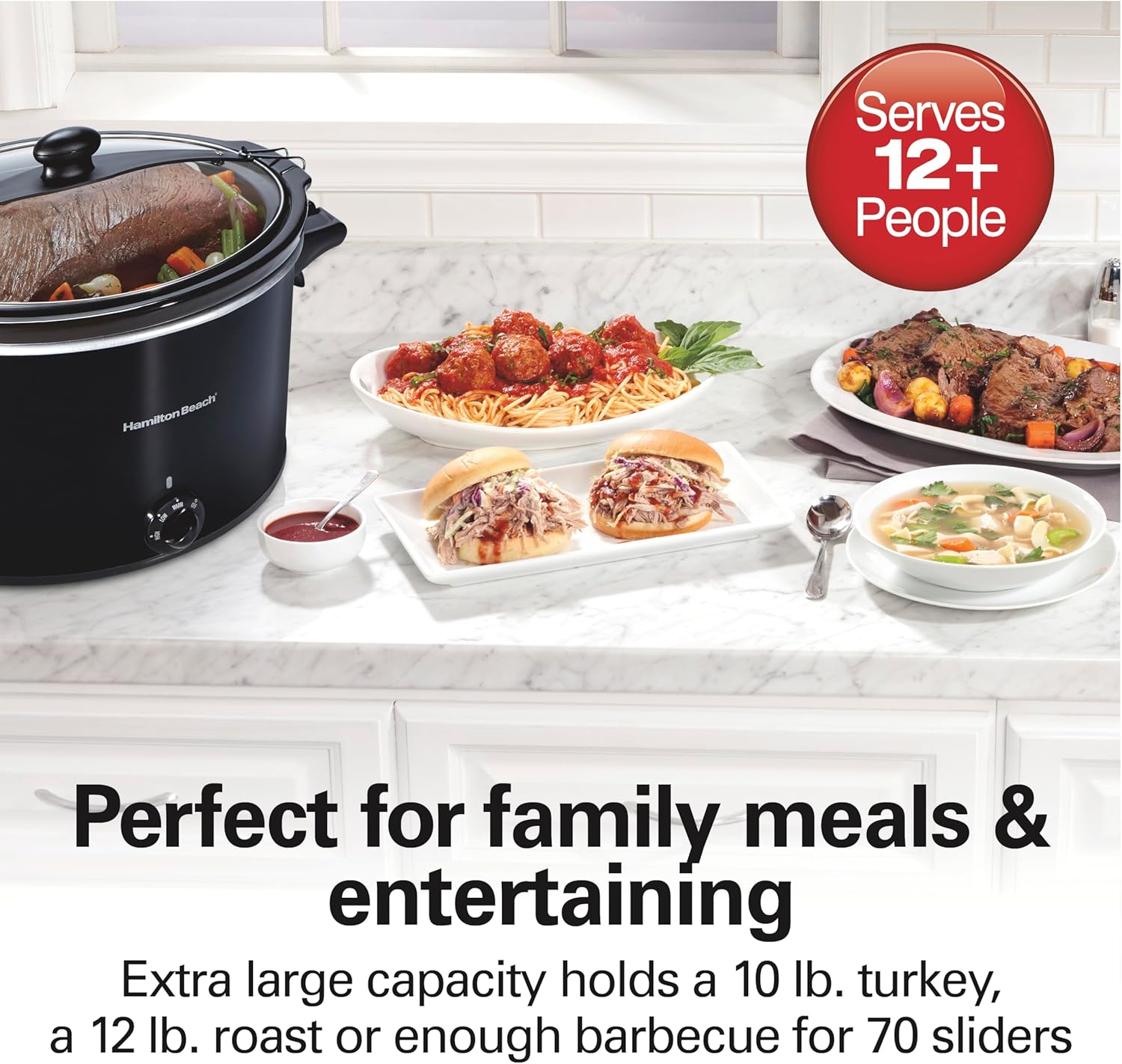 Thumbnail 1 de Hamilton Beach 10 Quart Slow Cooker with Lid Lock 🥘