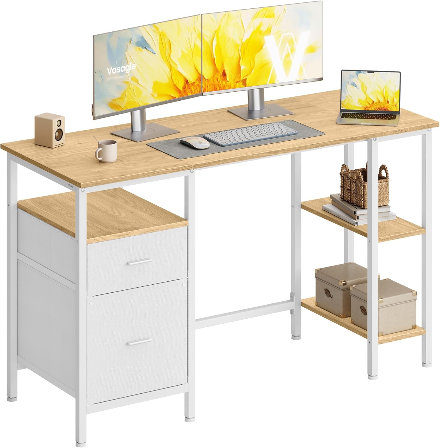 Thumbnail 6 de VASAGLE LWD105YD01 Schreibtisch 160x60 cm