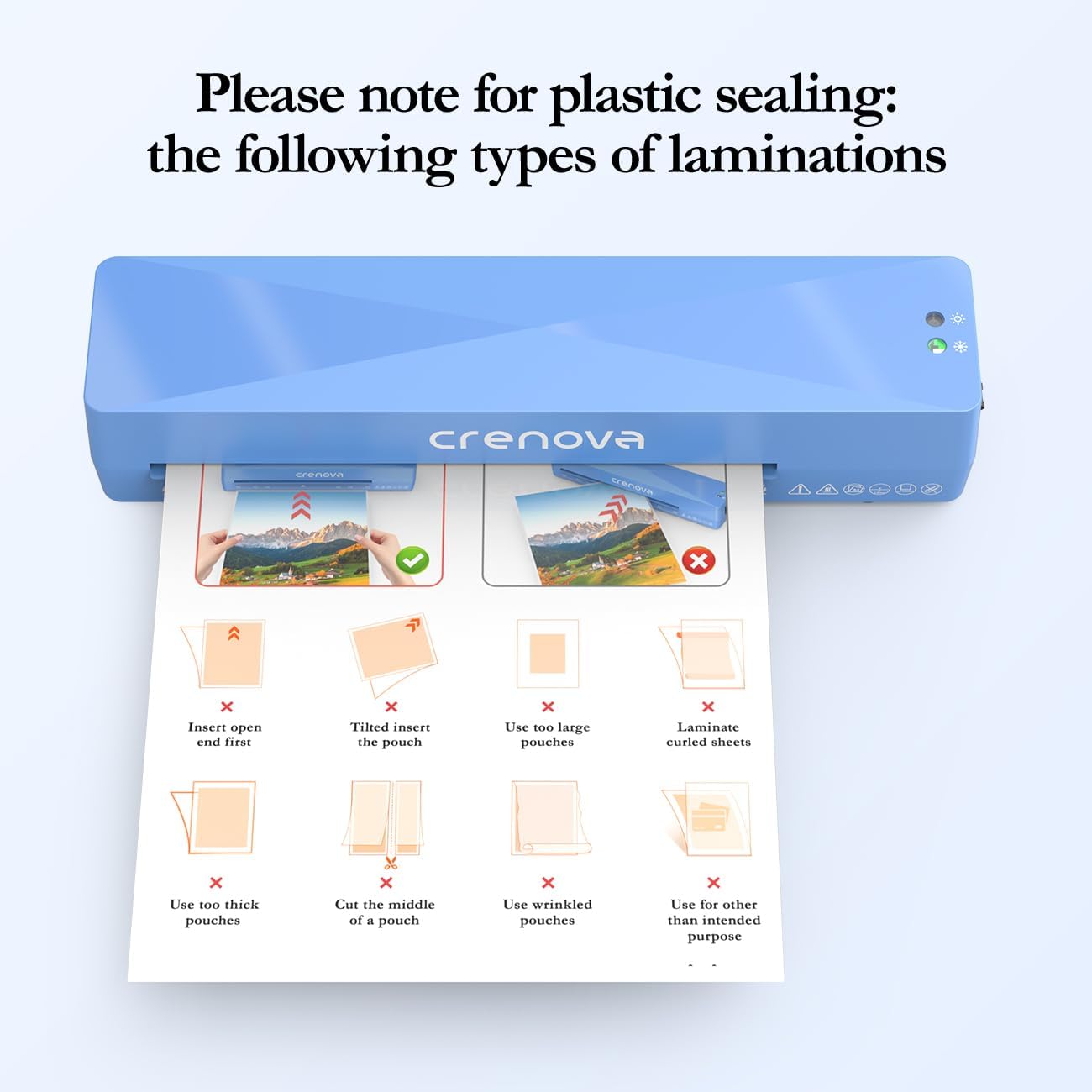 Thumbnail 6 de Crenova A4 Laminator with Hot and Cold Modes, 9-Inch Inlet, 10 Sheets