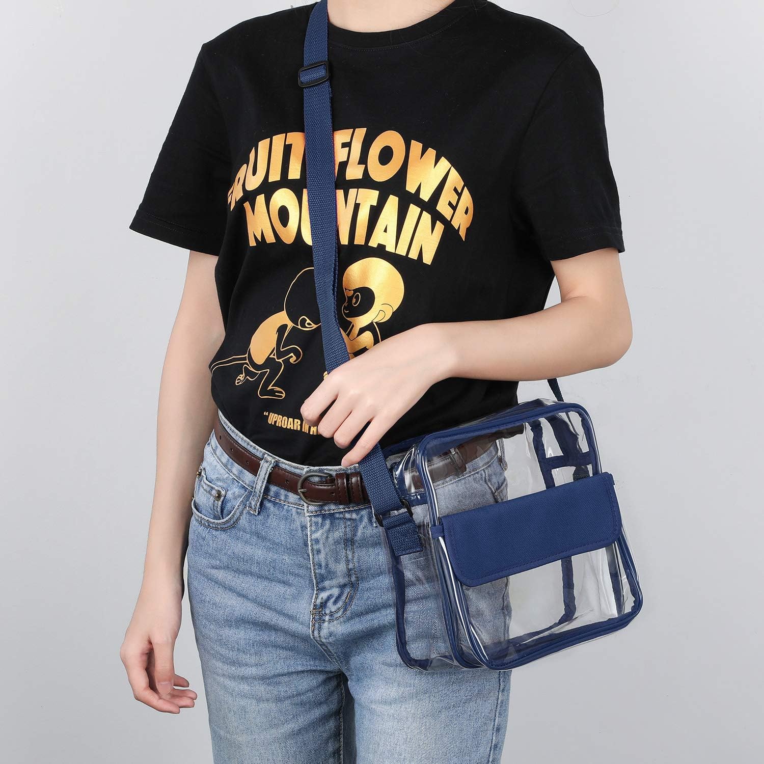 Thumbnail 1 de Clear crossbody bag with 0.6mm PVC