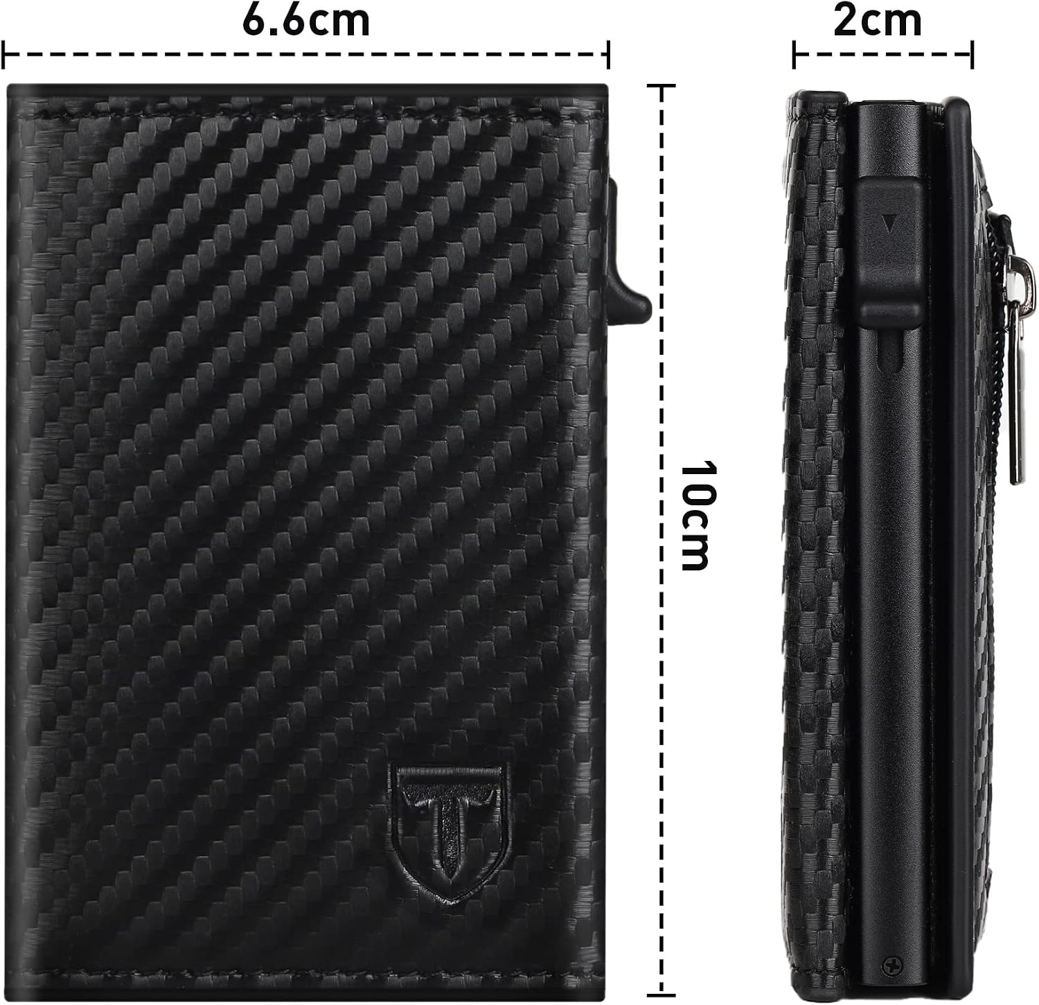 Thumbnail 6 de TEEHON Porta Carte di Credito da Uomo e Donna | Portafoglio Slim RFID con ZIP e Chiusura Magnetica