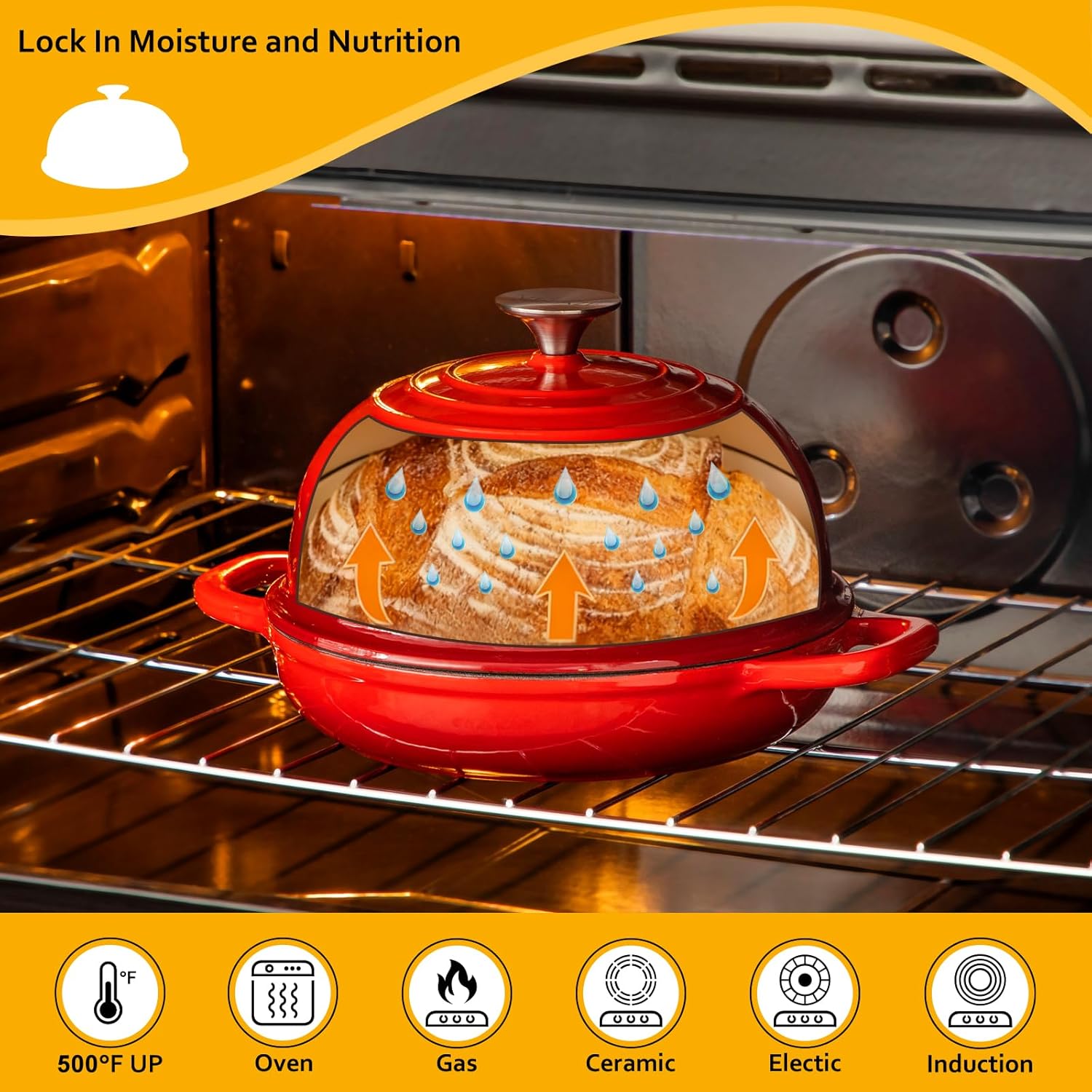 Detalle de Velaze Pentola in Ghisa Smaltata 4.8L Forno Olandese