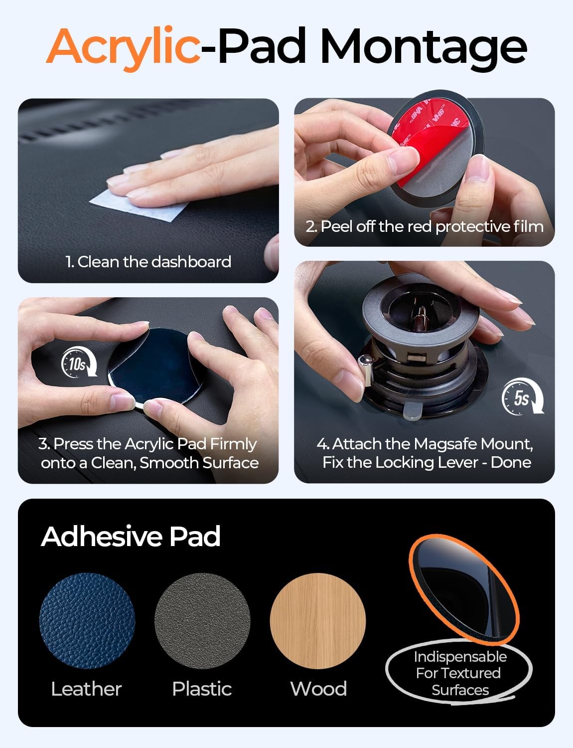 Thumbnail 6 de LISEN Vakuum Magnet‑Autohalterung für iPhone