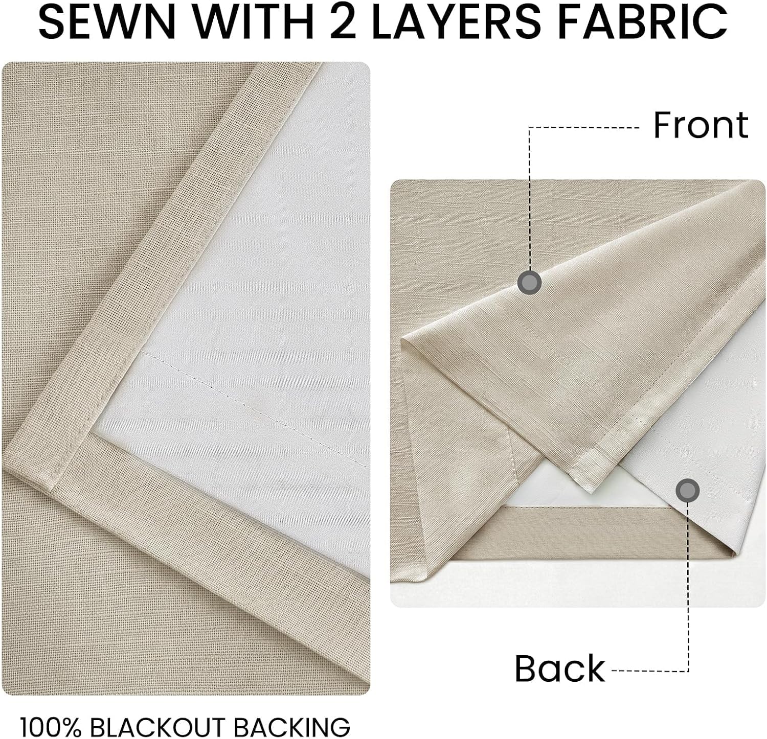 Detalle 2 de Topfinel Blackout Curtains, 90-Inch Length