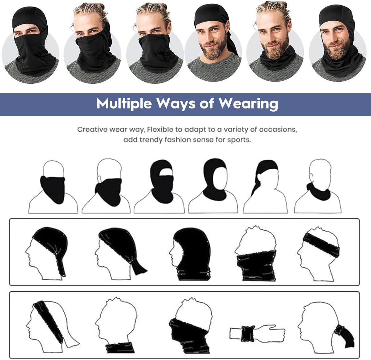 Thumbnail 6 de Cozonp Motorbike Balaclava Thin windproof mask 🏍