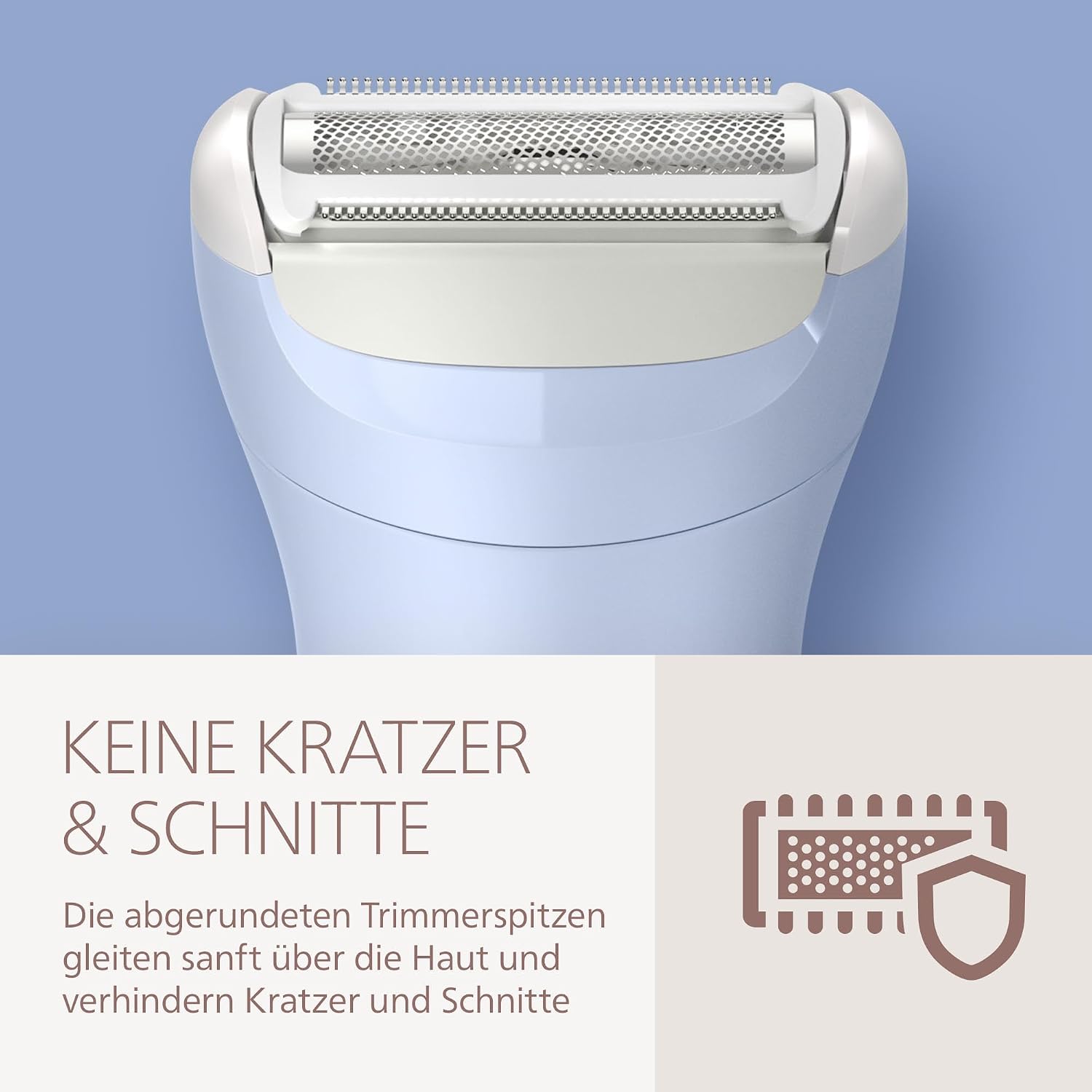 Detalle de Philips Lady Shaver Series 6000 BRL127/00 – kabelloser Damenrasierer für Nass- und Trockenrasur