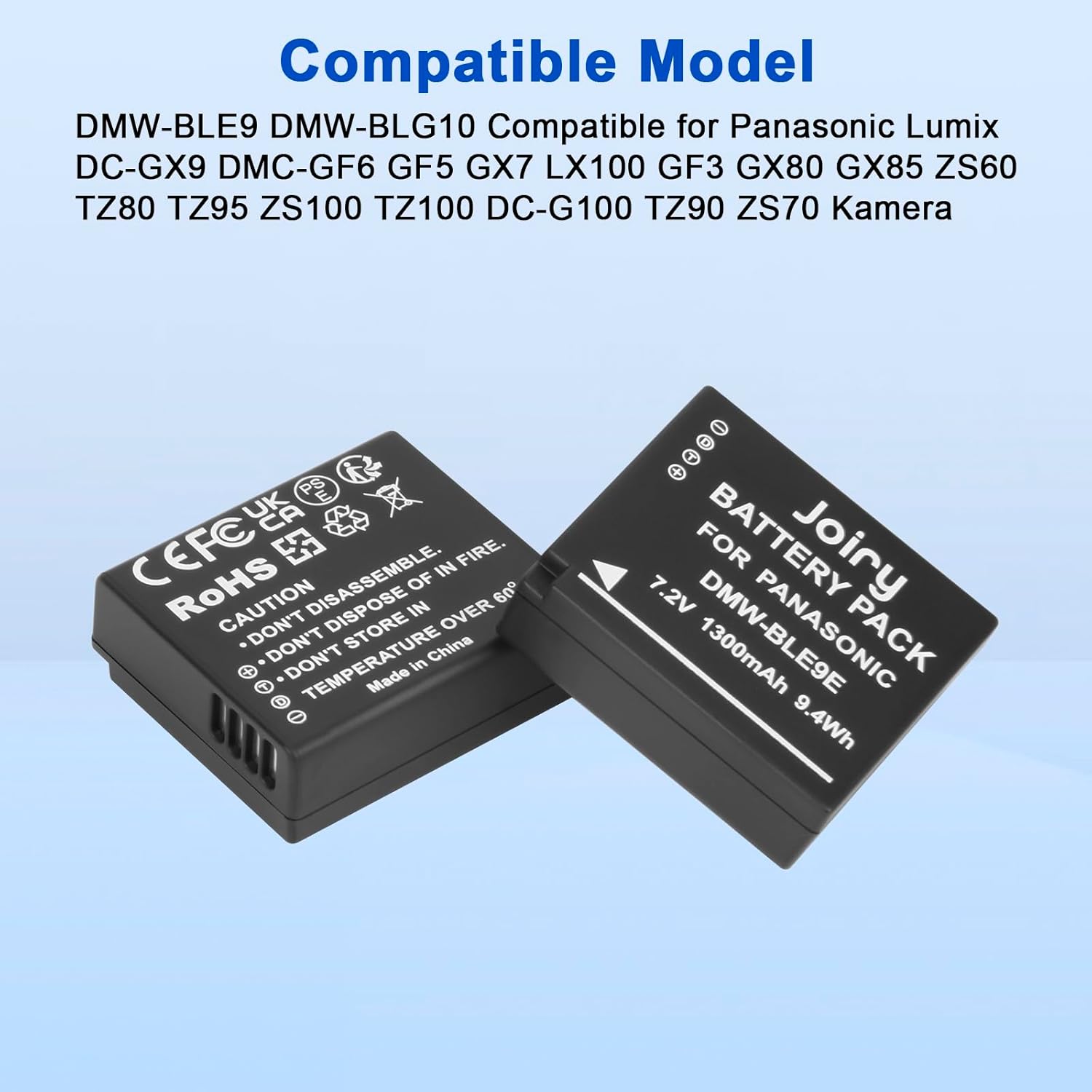 Thumbnail 2 de Joiry DMW-BLE9 and DMW-BLG10 Dual USB Battery with LCD Charger for Panasonic Lumix
