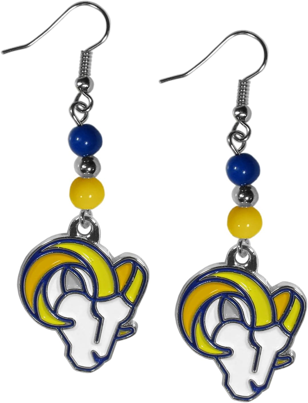 Thumbnail 6 de NFL Siskiyou Sports Las Vegas Raiders Women’s Fan Bead Dangle Earrings (Team Color, black) — Hypoallergenic Fishhook Posts