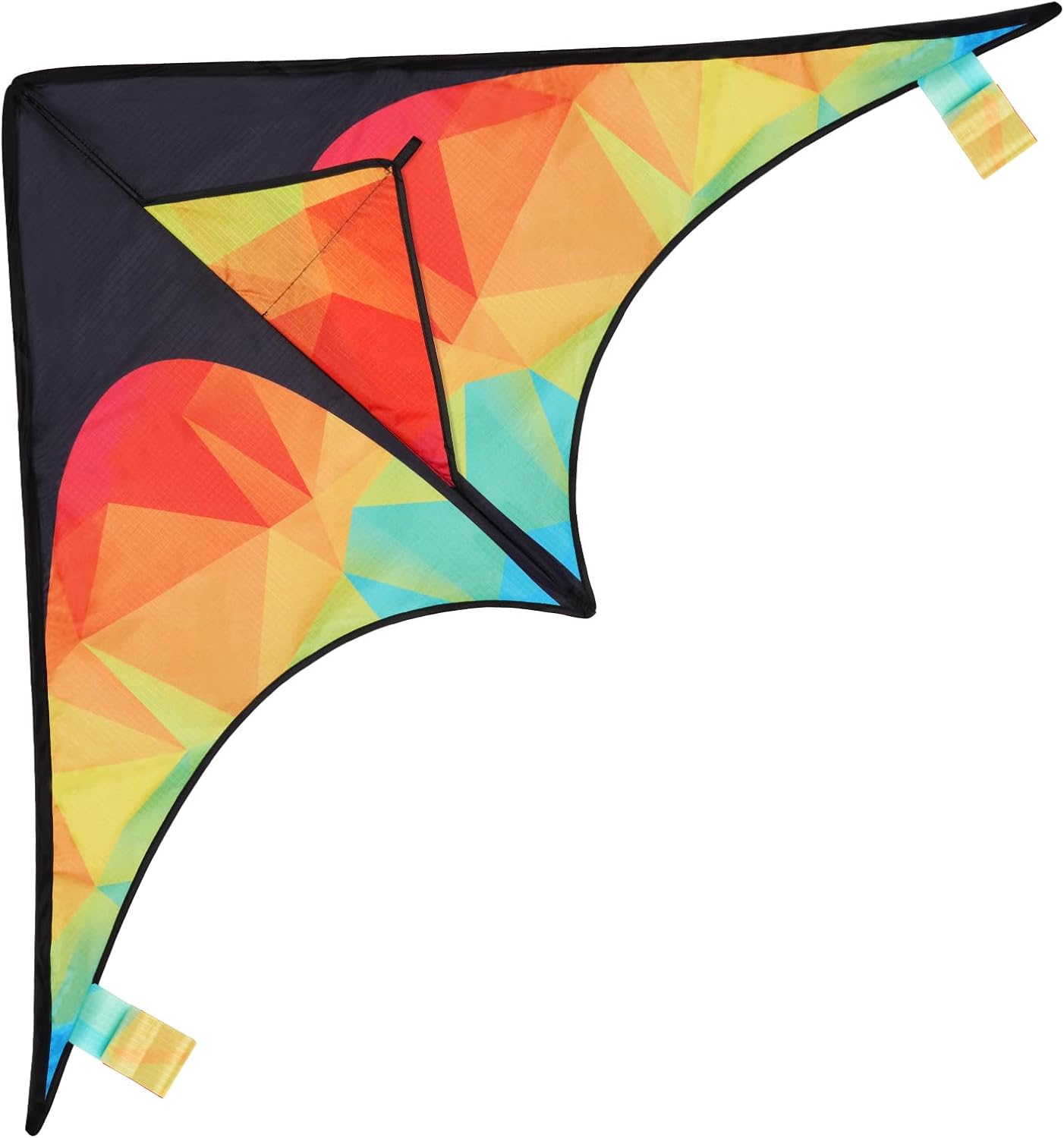 Thumbnail 5 de Aomig regenboogvlieger in ruitvorm, 65 x 75 cm, polyester en glasvezel