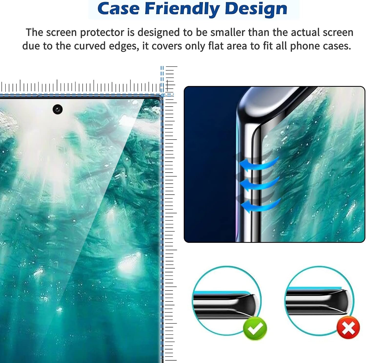 Thumbnail 6 de Samcorn 3-Pack Galaxy S21 Ultra Screen Protector (9H Tempered Glass, Ultrasonic Fingerprint Support, 3D Curved)