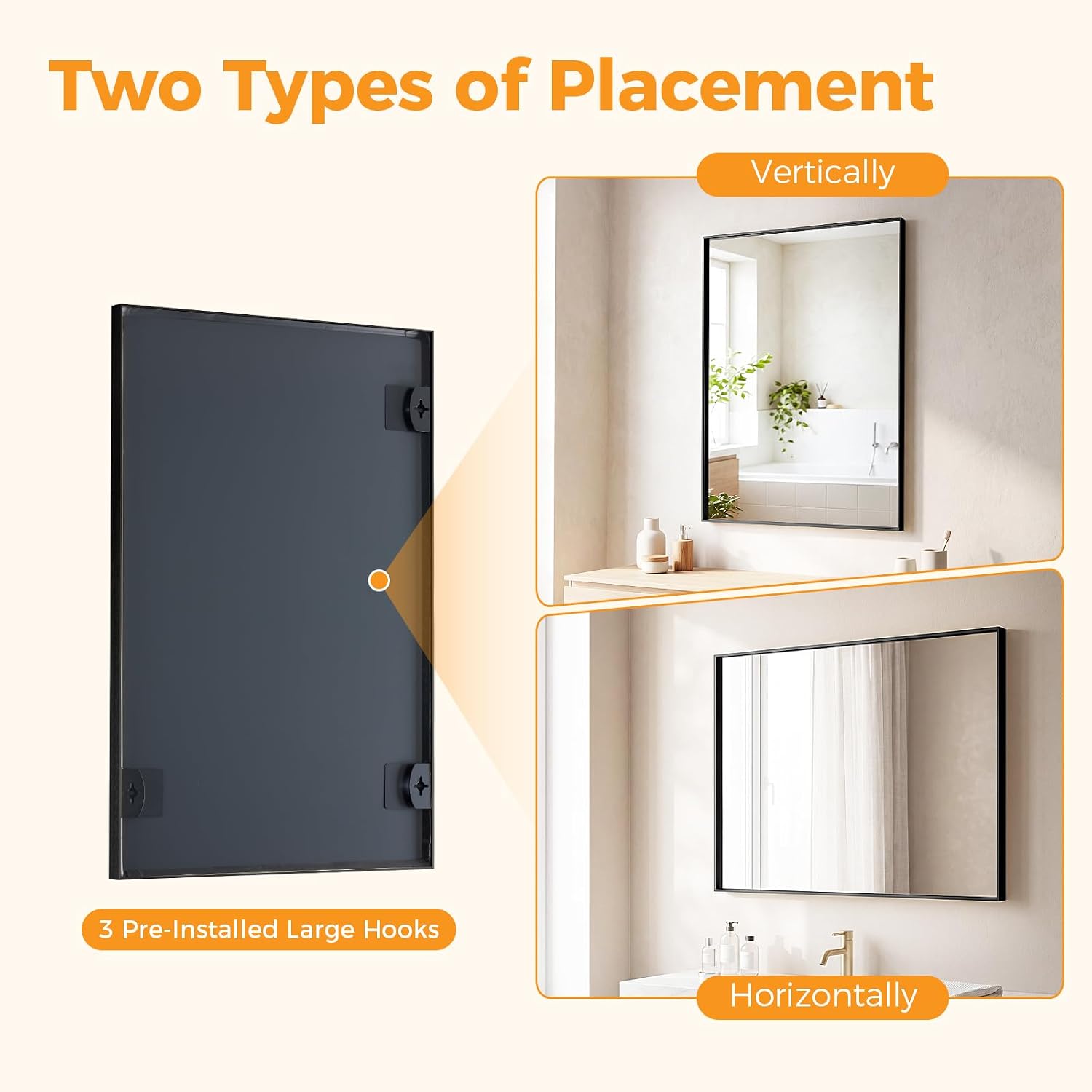 Detalle 2 de NEWBULIG Wall Mirror, 24 x 36 in.