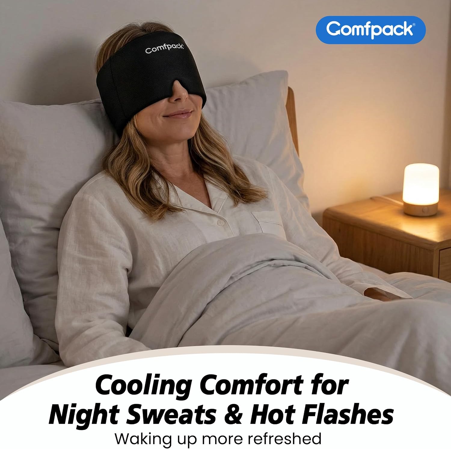 Detalle de Comfpack Migraine Relief Cap, Reusable Gel Cooling Hat for Head Relief