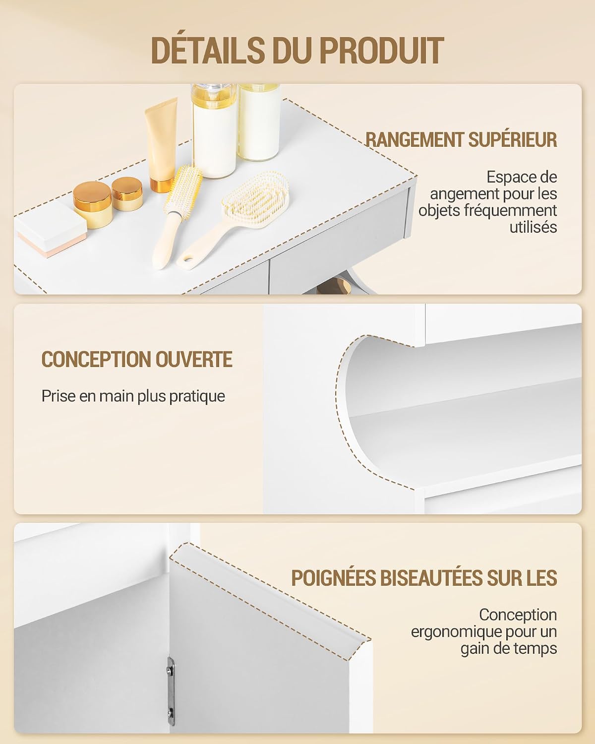 Thumbnail 6 de Hzuaneri Meuble de Salle de Bain SC63903X : rangement lisible et modulable