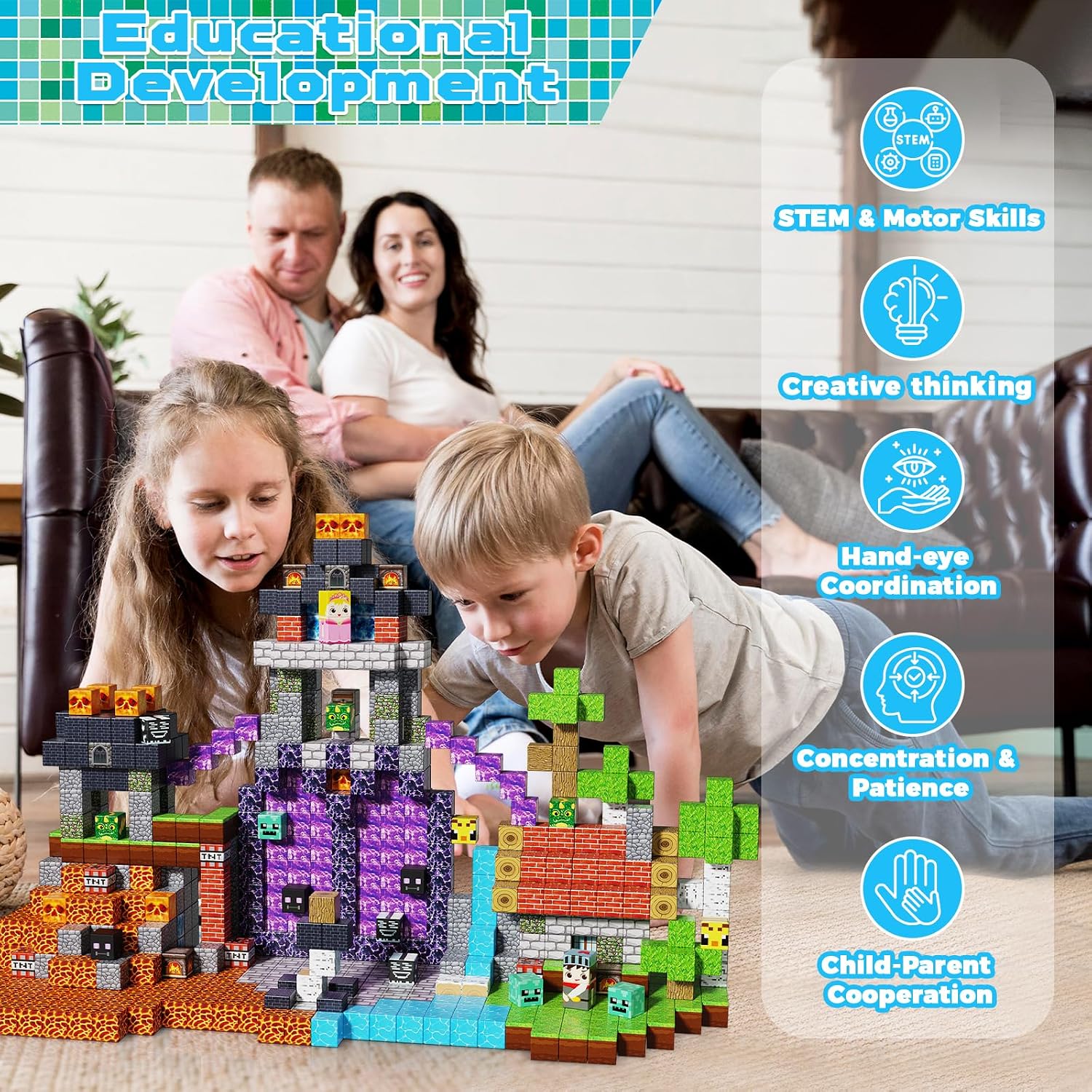 Thumbnail 5 de Magnetic Building Blocks 150PCS 🧩
