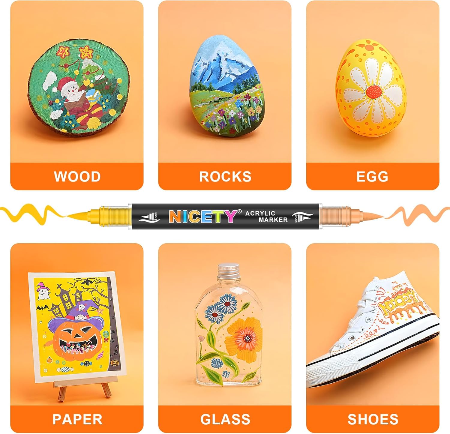 Thumbnail 3 de NICETY 72 Colours Acrylic Paint Pens 36pcs
