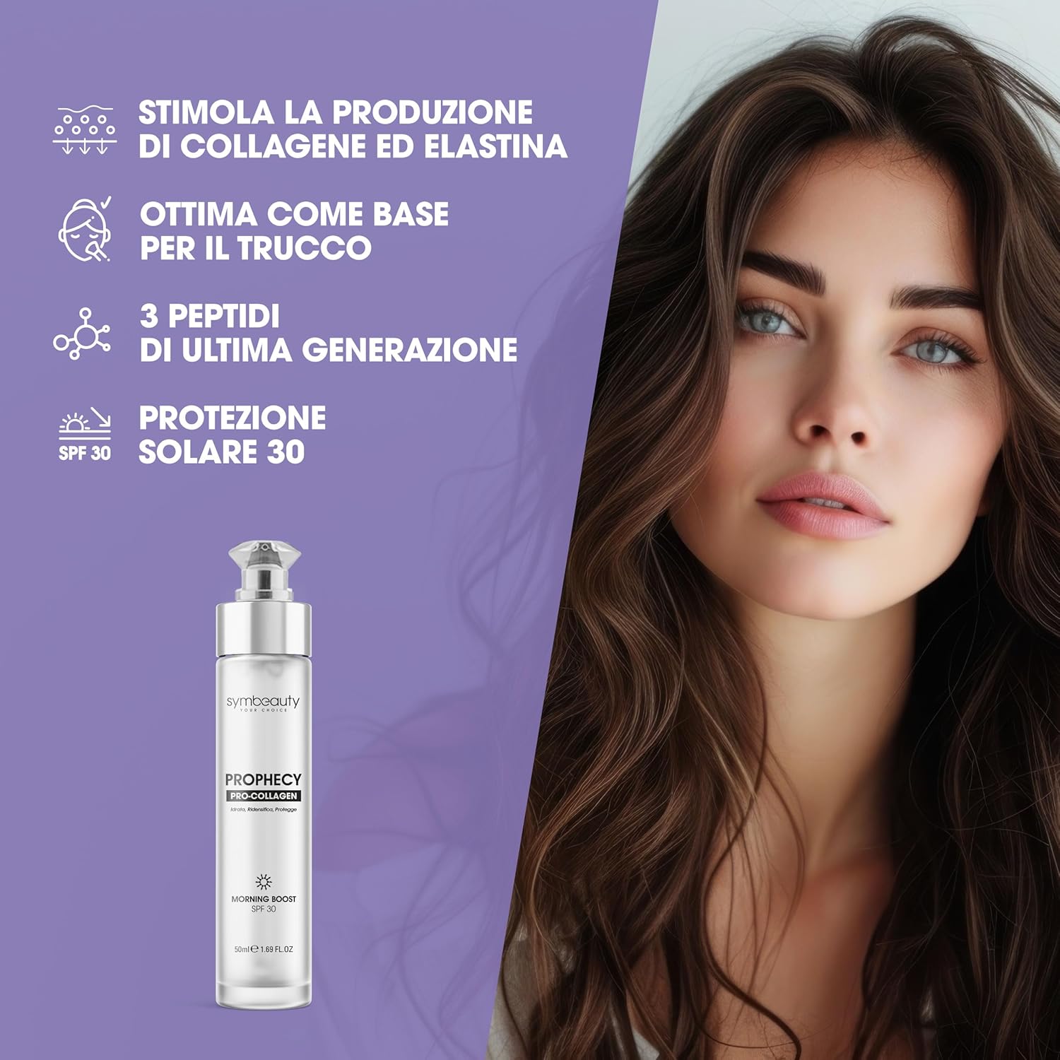Thumbnail 3 de PROPHECY Crema Viso Antirughe Donna - Azione PRO-AGE Avanzata con 3 Peptidi Biomimetici, SPF 30 e primer make‑up